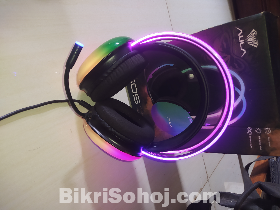 Aula S505 Transparent Wired RGB Headphone